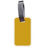 Yellow knitted pattern Luggage Tag (two sides) Front