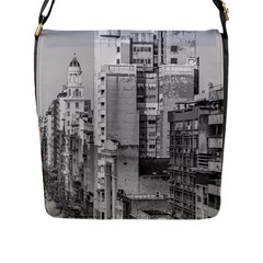 Aerial View Montevideo Uruguay Flap Closure Messenger Bag (l) by dflcprintsclothing