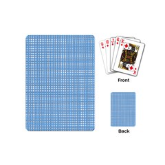 Blue Knitted Pattern Playing Cards Single Design (mini) by goljakoff