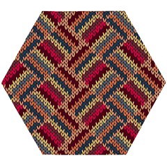 Zig Zag Knitted Pattern Wooden Puzzle Hexagon by goljakoff