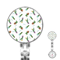 Cacti In Pots Stainless Steel Nurses Watch by SychEva