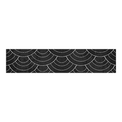 Black Sashiko Pattern Velvet Scrunchie by goljakoff