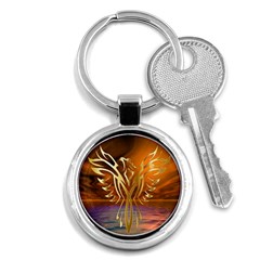 Pheonix Rising Key Chain (round) by icarusismartdesigns