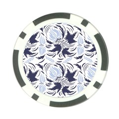 Folk Floral Pattern  Flowers Print  Poker Chip Card Guard by Eskimos