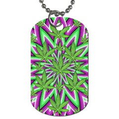 Purple, White, Green, Marijuana, Leaves, Cbdoilprincess  5de76707-e767-40d0-a70d-e7c36407f0a3 Dog Tag (two Sides) by CBDOilPrincess1