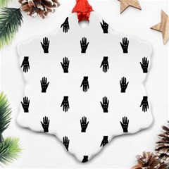 Vampire Hand Motif Graphic Print Pattern Snowflake Ornament (two Sides) by dflcprintsclothing