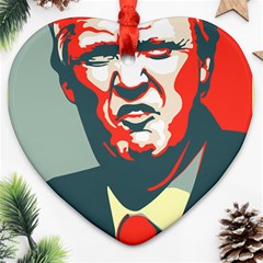 Trump Nope Heart Ornament (two Sides) by goljakoff