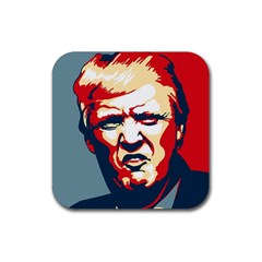 Trump Pop Art Rubber Coaster (square)  by goljakoff