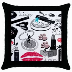 Love2 Throw Pillow Case (black) by PollyParadise