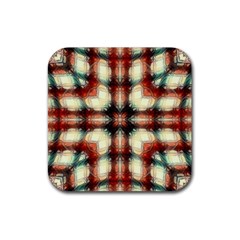 Royal Plaid  Rubber Coaster (square)  by LW41021