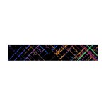 Criss-cross Pattern (multi-colored) Flano Scarf (Mini) Back