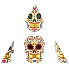 Day Of The Dead Day Of The Dead Wooden Puzzle Triangle by GrowBasket