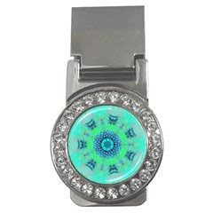 Blue Green  Twist Money Clips (cz)  by LW323