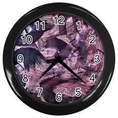  Abstract Marbling Wall Clock (black) by kaleidomarblingart