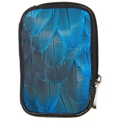 Feathery Blue Compact Camera Leather Case by LW323