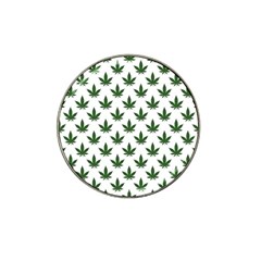 Weed At White, Ganja Leafs Pattern, 420 Hemp Regular Theme Hat Clip Ball Marker (4 Pack) by Casemiro