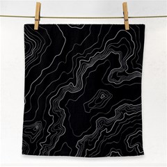 Topography Map Face Towel by goljakoff