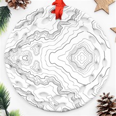 Topography Map Ornament (round Filigree) by goljakoff