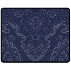 Blue Topography Double Sided Fleece Blanket (medium)  by goljakoff