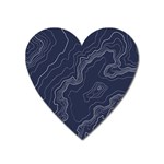 Topography map Heart Magnet Front