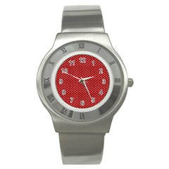 Stars Red Ink Stainless Steel Watch by goljakoff