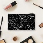 Black And White Grunge Abstract Print Cosmetic Bag (Small) Back