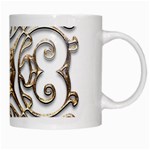 Gold Design White Mugs Right