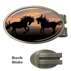 Evening Horses Money Clips (oval)  by LW323