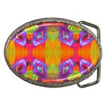 Glitch Futuristic Punk  Belt Buckles Front