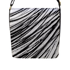 Galaxy Motion Black And White Print 2 Flap Closure Messenger Bag (l) by dflcprintsclothing