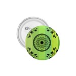 Green Grid Cute Flower Mandala 1.75  Buttons Front