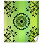 Green Grid Cute Flower Mandala Canvas 8  x 10  8.15 x9.66  Canvas - 1