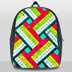 Pop Art Mosaic School Bag (xl) by essentialimage365