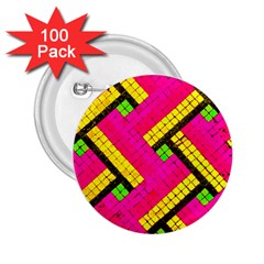 Pop Art Mosaic 2 25  Buttons (100 Pack)  by essentialimage365