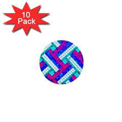 Pop Art Mosaic 1  Mini Buttons (10 Pack)  by essentialimage365