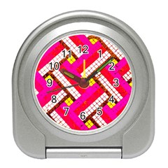 Pop Art Mosaic Travel Alarm Clock by essentialimage365