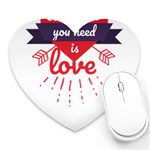 all you need is love Heart Mousepads Front