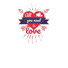 All You Need Is Love Shower Curtain 48  X 72  (small)  by DinzDas