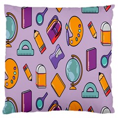 Back To School And Schools Out Kids Pattern Standard Flano Cushion Case (two Sides) by DinzDas