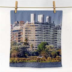 Urban Coastal Scene, Montevideo Uruguay Face Towel by dflcprintsclothing