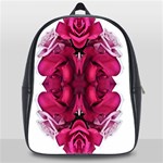 Diagonal Magenta Bouquet School Bag (XL) Front