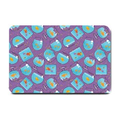 Aquarium With Fish And Sparkles Small Doormat  by SychEva