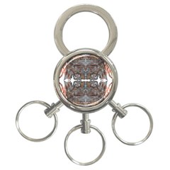 Painted Symmetry 3-ring Key Chain by kaleidomarblingart