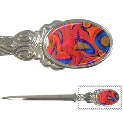 Red Flames Letter Opener by kaleidomarblingart