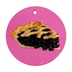 Blueberry Pie Round Ornament (two Sides) by snackkingdom