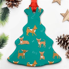 Cute Chihuahua Dogs Christmas Tree Ornament (two Sides) by SychEva