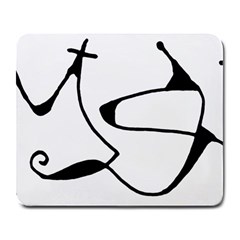 Black And White Abstract Linear Decorative Art Large Mousepads by dflcprintsclothing