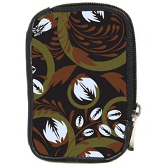 Folk Flowers Pattern Floral Surface Design Compact Camera Leather Case by Eskimos