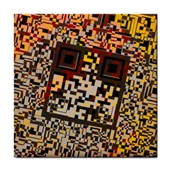 Root Humanity Bar And Qr Code Combo In Brown Tile Coaster by WetdryvacsLair