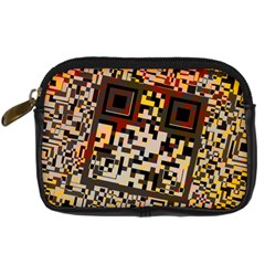 Root Humanity Bar And Qr Code Flash Orange And Purple Digital Camera Leather Case by WetdryvacsLair